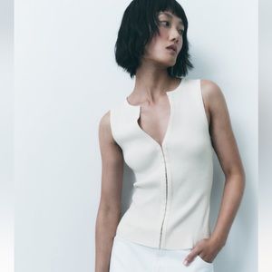 Zara hook & eye closure top